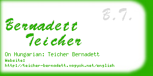 bernadett teicher business card